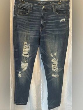 Arizona Jean Company Distressed Dark Blue Skinny Jeggings